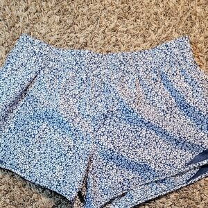 RBX White and Blue Floral Patterned Shorts
